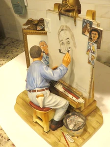 GORHAM Norman Rockwell's Self Portrait 10.5" Figurine, Made in Japan 1978 - Mint - Picture 1 of 7