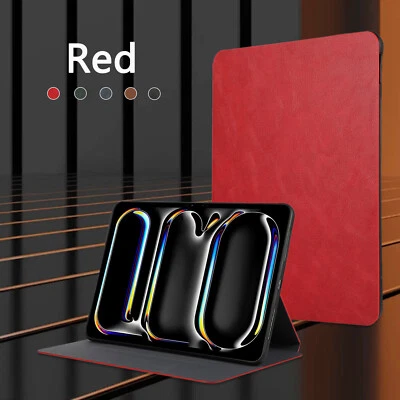For iPad 5 6 7 8 9 Air Pro 11 Air 13 M2 M3 M4 Slim Flip Leather Stand Case Cover - Image 1 of 4