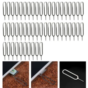 50PCS Eject Sim Card Tray Open Pin Needle Key Tool for Universal Mobile Phone - Picture 1 of 10