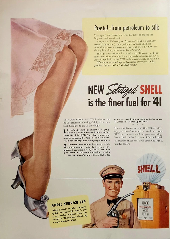 1941 Shell Motor Oil Print Ad Vintage Ephemera Wall Art Decor - Image 1 of 1