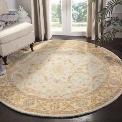 Safavieh Antiquity TEAL / BEIGE 3'-6" X 3'-6" Round Area Rug - AT311B-4R - Image 1 of 3