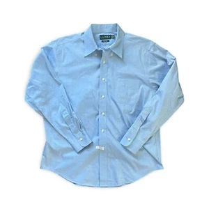 Lauren Ralph Lauren Blue Button Up Cotton Shirt Size 16.5 (34/38) NEW - Picture 1 of 7