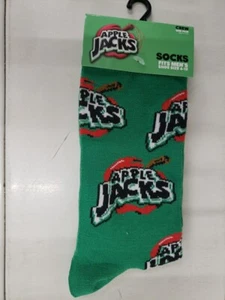 Apple Jacks SOCKS Cereal Men's Novelty Shoe Size 6-12 NEW - Picture 1 of 2