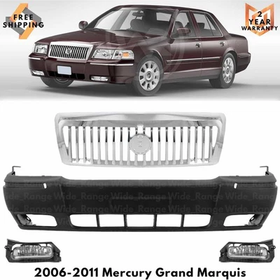 Front Bumper Cover Fascia & Grille Assembly For 2006-2011 Mercury Grand Marquis Foto 1 de 4