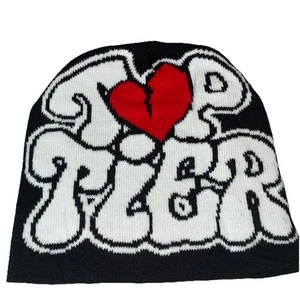 Y2K TOP TIER Knitted Beanie Hat Fashion Hip Hop Skull Cap Unisex Adult - Picture 1 of 4