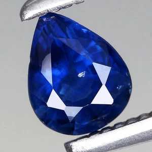 0.34ct t.w 4.9x3.9mm Pear Natural Heated Bright Blue Sapphire Madagascar, Africa - Picture 1 of 4