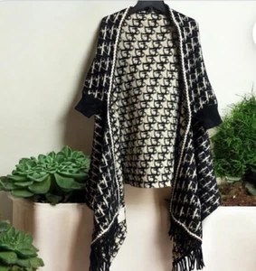 NEW CHRISTIAN DIOR Cape Coat Poncho VINTAGE inspired parka-style  Sz S Women - Picture 1 of 13