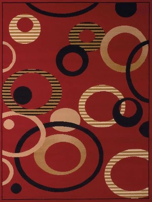 Red Contemporary 2x7 Area Rug United Weavers 851-10430 - Approx 2' 3" x 7' 2" - Image 1 of 3