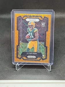 2023 Panini Prizm Jayden Reed #334 Orange Laser Prizm RC - Picture 1 of 2