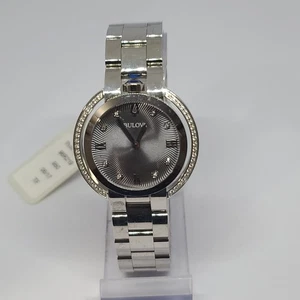 RELOJ BULOVA 96R219 MUJER PLATA ACERO INOXIDABLE CAJA DIAMANTE MB5N-49 - Imagen 1 de 13