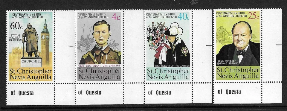 St Christopher -Nevis- Anguilla SC # 290-293 Sir Winston Churchill  . MNH - Image 1 of 1