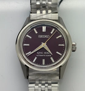 Seiko King Seiko KSK 36.1mm Burgundy Dial Stainless Steel Watch SPB461 - Picture 1 of 3