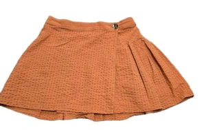 Urban Outfitters Seersucker Leinenmischung Faux Wickel Struktur Minirock Medium - Bild 1 von 5