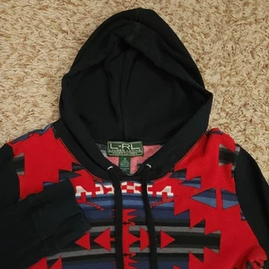 LRL Lauren Active Ralph Lauren Aztec Thin Hoodie Damen M Langarm Pullover - Bild 1 von 8