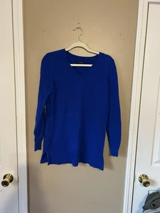 Apt. 9 Vintage Kaschmir Pullover Gr. M blau Preppy Academia hell Schmuckton - Bild 1 von 8