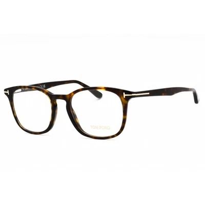 Tom Ford Men's Eyeglasses Dark Havana Acetate Square Full Rim Frame FT5505 52 - Image 1 of 2
