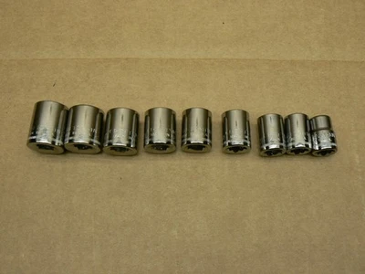 Vintage Craftsman 34442 3/8" Drive 12pt. 9pc. Metric Socket Set 10-18mm G Series - Image 1 of 4