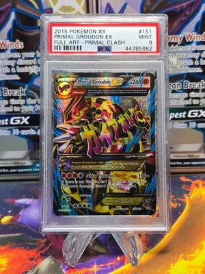PSA 9 Mint Primal Groudon EX #151 Primal Clash Full Art HOLO Pokemon Card - Image 1 of 2