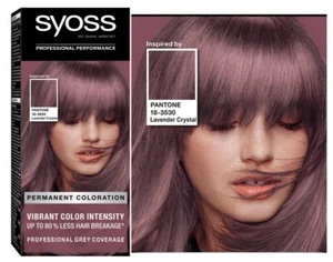 2 x Syoss Permanent Hair Dye Pantone 8-32 Lavender Crystal Purple Salonplex - Picture 1 of 6