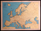 1945 Large Rand McNally Commercial Atlas Map of Europe - 20" x 27"