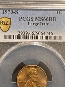 1970-S Lincoln Memorial Large Date Cent MS 66RD Certified Die Clashes DDO/R - Picture 1 of 19