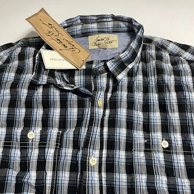 Just A Cheap Shirt Mens 2XL 44" Chest Blue Plaid Check Western LS NWT $69 - Image 1 of 4