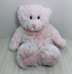 First Impressions 12" Pink Shaggy Teddy Bear Baby Plush Macys 2009 stitched eyes - Picture 1 of 7