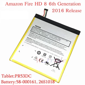 New Battery 58-000161 For Amazon Fire HD 8 6th Generation PR53DC -2016 Release - Picture 1 of 3