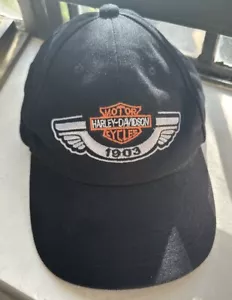 Harley Davidson 1903 Hat CAP Brand Loop Hook Strap One Size Acrylic & Wool - Picture 1 of 12