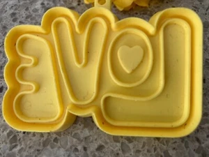 Hallmark Vtg Cookie Cutter LOVE Hippie Groovy Wedding Valentines Engagement - Picture 1 of 14
