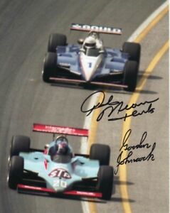 Gordon Johncock and Rick Mears 1982 Indy 500 signed 8x10 photo