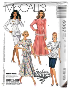 McCall’s 6067 Sewing Pattern Miss Two Piece Semi-fitted Dress in 2 Lengths 10-14 - Picture 1 of 4
