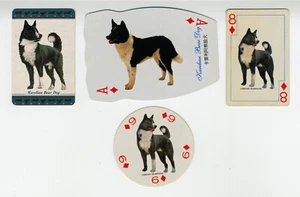 KARELIAN BEAR DOG COLLECTION OF SINGLE NOVELTY PLAYING CARDS - Picture 1 of 1