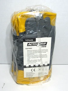 Towa 588 Schutzhandschuhe 12er Pack ActivGrip Nitril beschichtet Gr. Medium grau/gelb - Bild 1 von 5