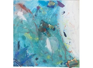 Abstract Original Art Print Reproduction Caroline Grace Studio 8x10 matted - Picture 1 of 4