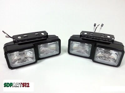 2 Fari Fendinebbia Ausiliari Luce Doppia H3 55W 12V Faretti Alogeni Universali - Image 1 of 4