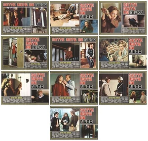 SEVEN NOTES IN BLACK 10PC PHOTO ENVELOPE SET. LUCIO FULCI 1977 THE PSYCHIC LO... - Picture 1 of 11