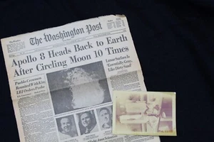 Büroklammer: Apollo 8 Kopf zurück zur Erde nach 10 mal Mondumrundung - Bild 1 von 1