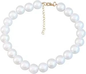 Exquisite and Adjustable Dog Necklace: Elegant Classic Pearl Collar Necklace ... - Picture 1 of 12