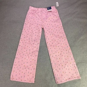Old Navy Printed High Waisted Baggy Wide Leg Jeans Girls Size 14, NWT - Picture 1 of 9