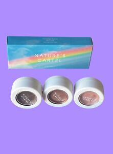 NATURE’S CARTEL Cream Eyeshadow Trio 90’s Nude,Champagne Scandal, & Tan Line NIB
