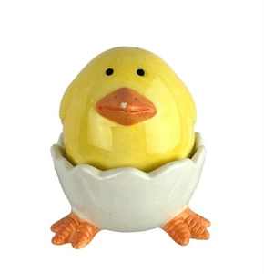 Baby Chicken Chick and Egg Salt Pepper Shaker Set Stacking Pieces CUTE!! - Picture 1 of 7