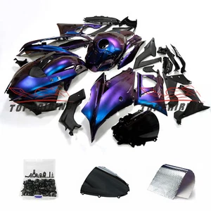 For YAMAHA YZF R3 / R25 2019-2021 Chameleon Fairing Kit +Bolts Blue Purple Frame - Picture 1 of 12