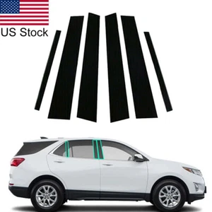 For 2017-2021 Chevrolet Equinox 6PCS Black Pillar Posts Trim Window Door Cover - Picture 1 of 9
