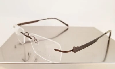 Encantador marco de gafas de titanio CH11915 marrón mate HOMBRE MUJER sin montura 53 mm Foto 1 de 3