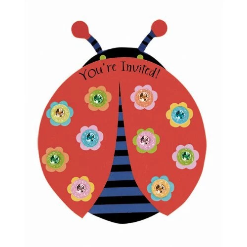 Ladybug Lady Bug Insect Animal Cute Kids Birthday Party Novelty 3D Invitations - Image 1 of 1