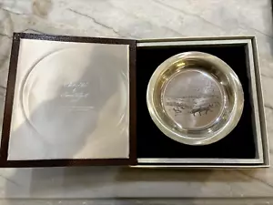 Franklin Mint Sterling Silber James Wyeth Winter Fox Teller 1973 mit Box - Bild 1 von 4