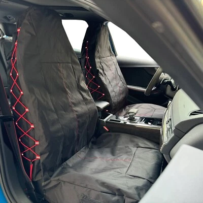 Tactical Canvas Seat Covers Black Red For CHRYSLER CROSSFIRE 2004-2008 Foto 1 de 4
