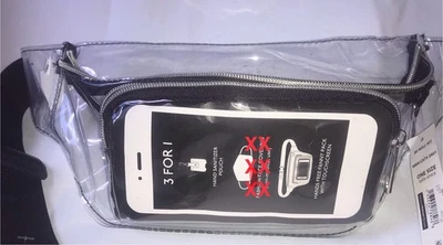 Clear PVC Sling Bag Stadium Approved Fanny Pack Waist Belt XL Fit-Up-To-47”Waist - Image 1 of 4