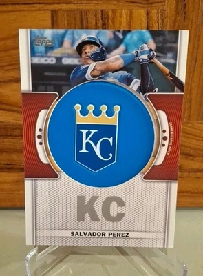 Salvador Perez 2023 Topps Commemorative Team Logo Patch Relic Card TLP-SP - Image 1 of 4